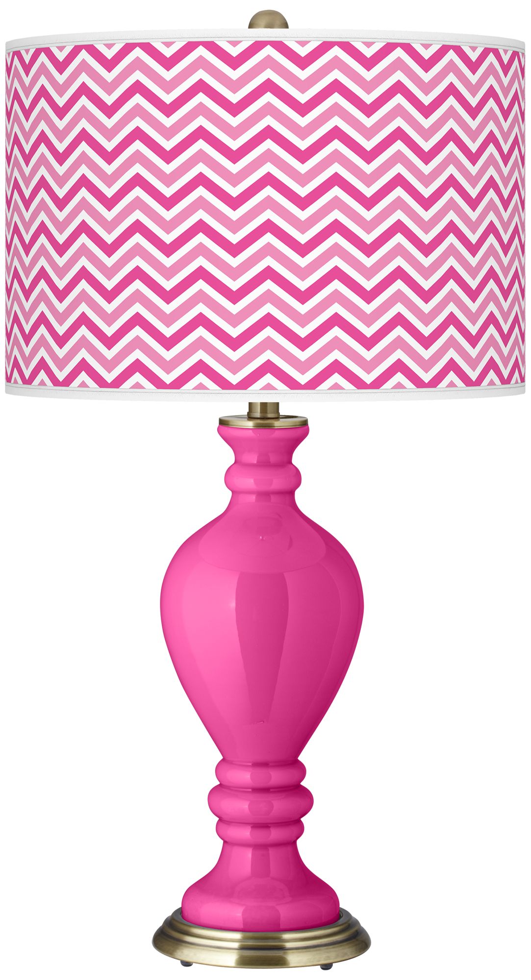 Fuchsia Narrow Zig Zag Civitia Table Lamp