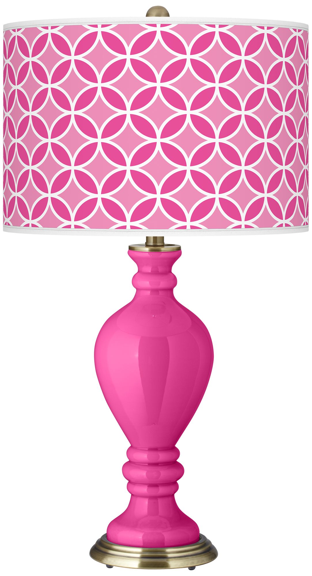 Fuchsia Circle Rings Civitia Table Lamp