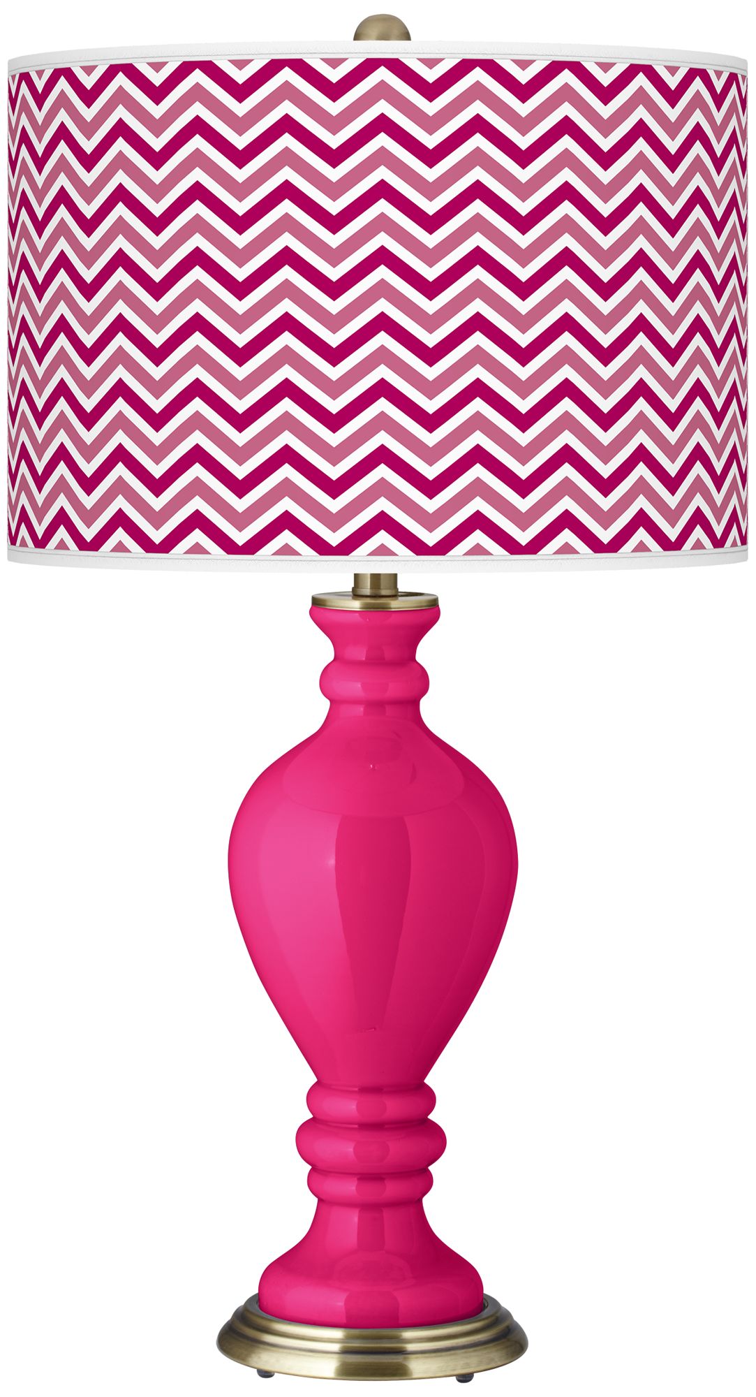 French Burgundy Narrow Zig Zag Civitia Table Lamp