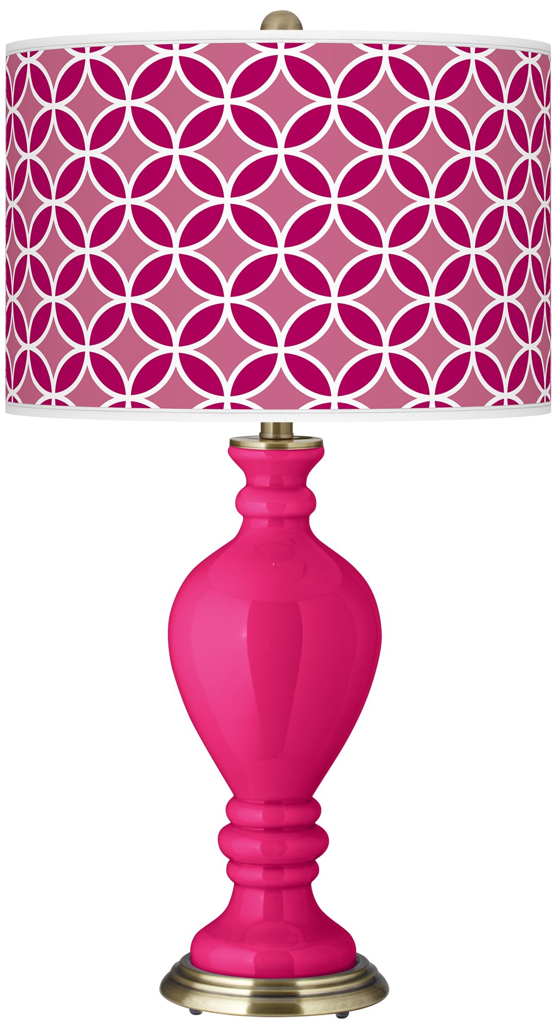French Burgundy Circle Rings Civitia Table Lamp