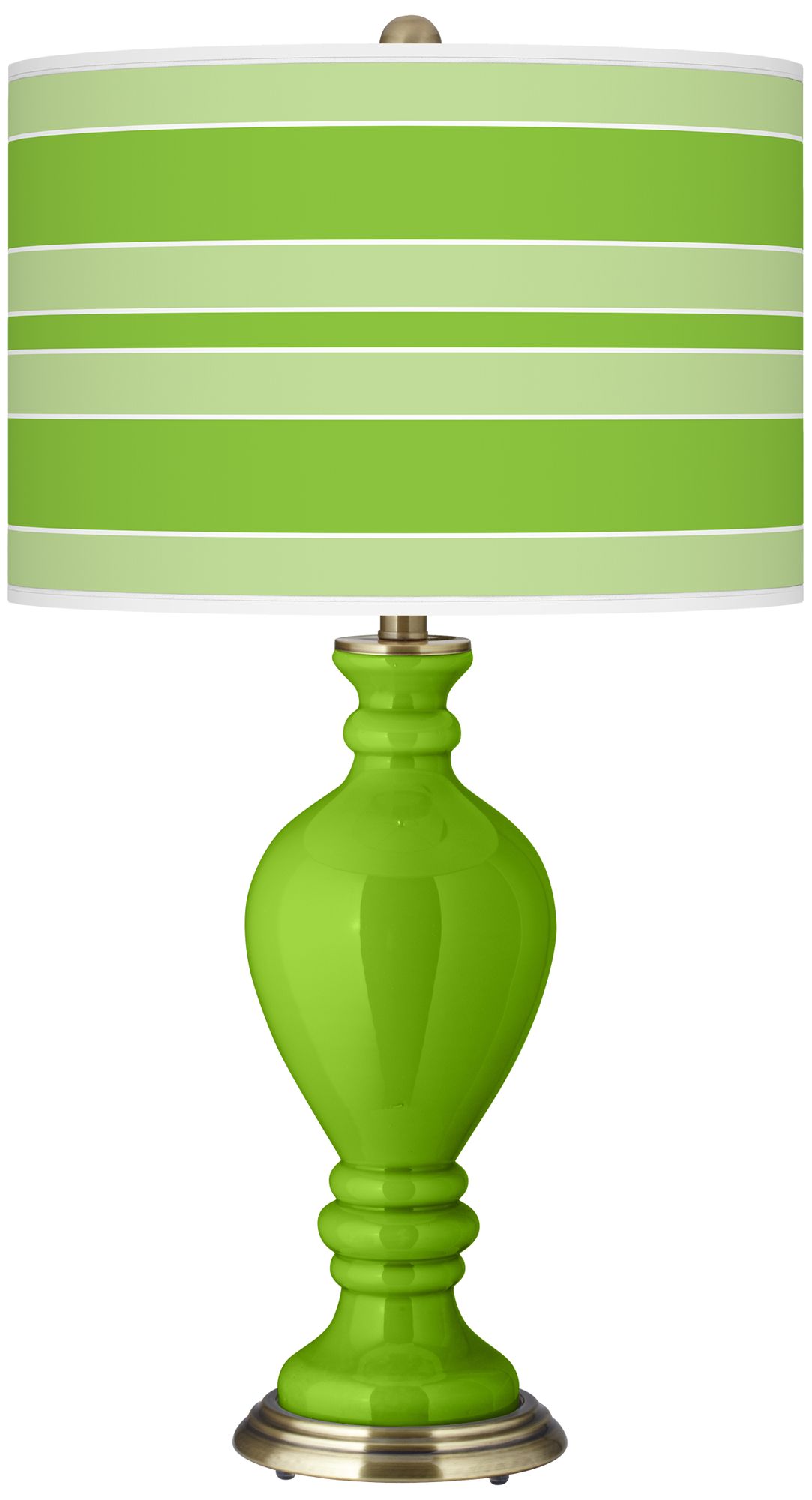 Neon Green Bold Stripe Civitia Table Lamp