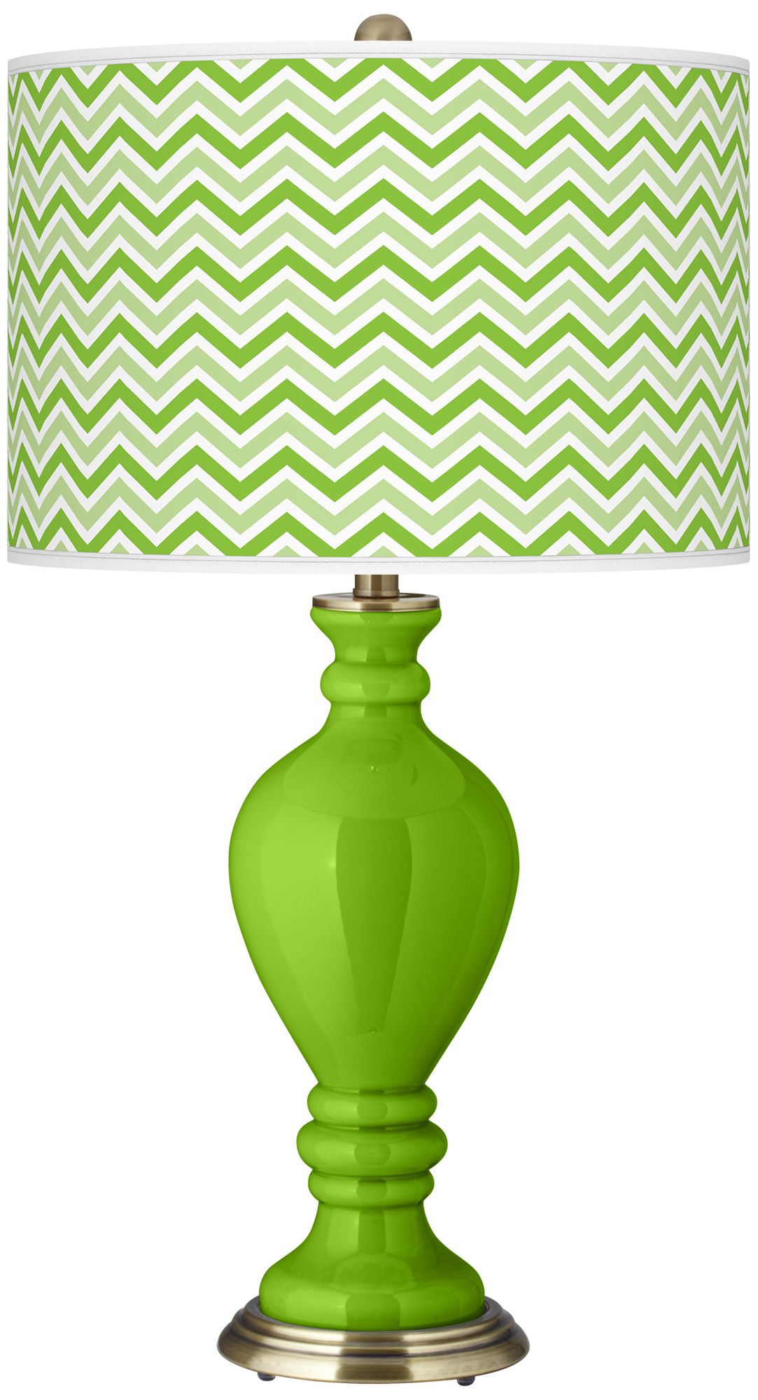 Neon Green Narrow Zig Zag Civitia Table Lamp