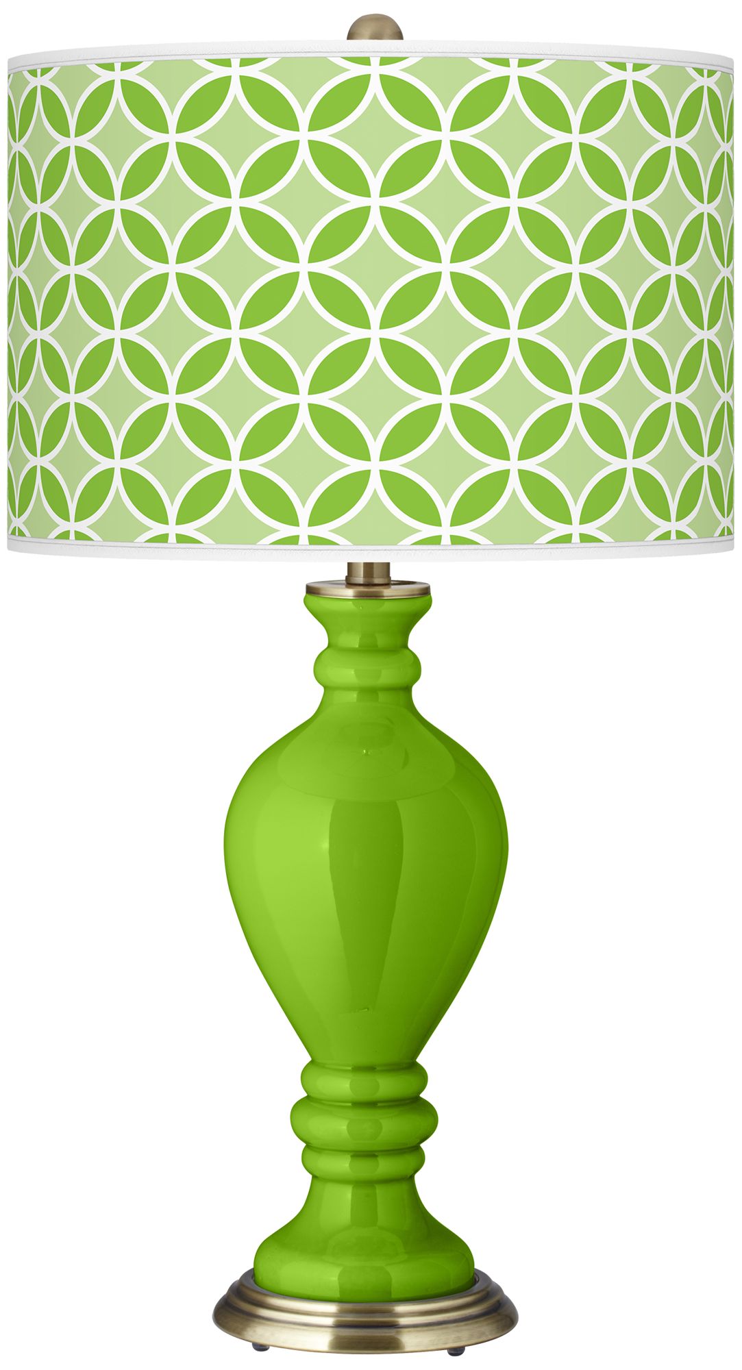 Neon Green Circle Rings Civitia Table Lamp