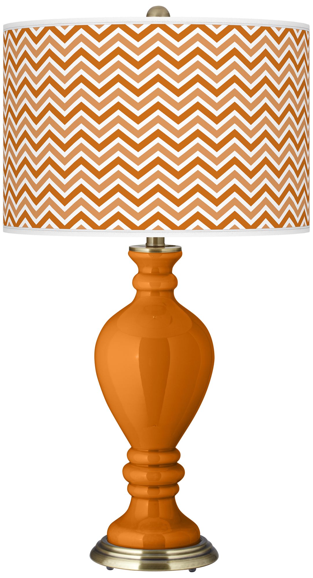 Cinnamon Spice Narrow Zig Zag Civitia Table Lamp