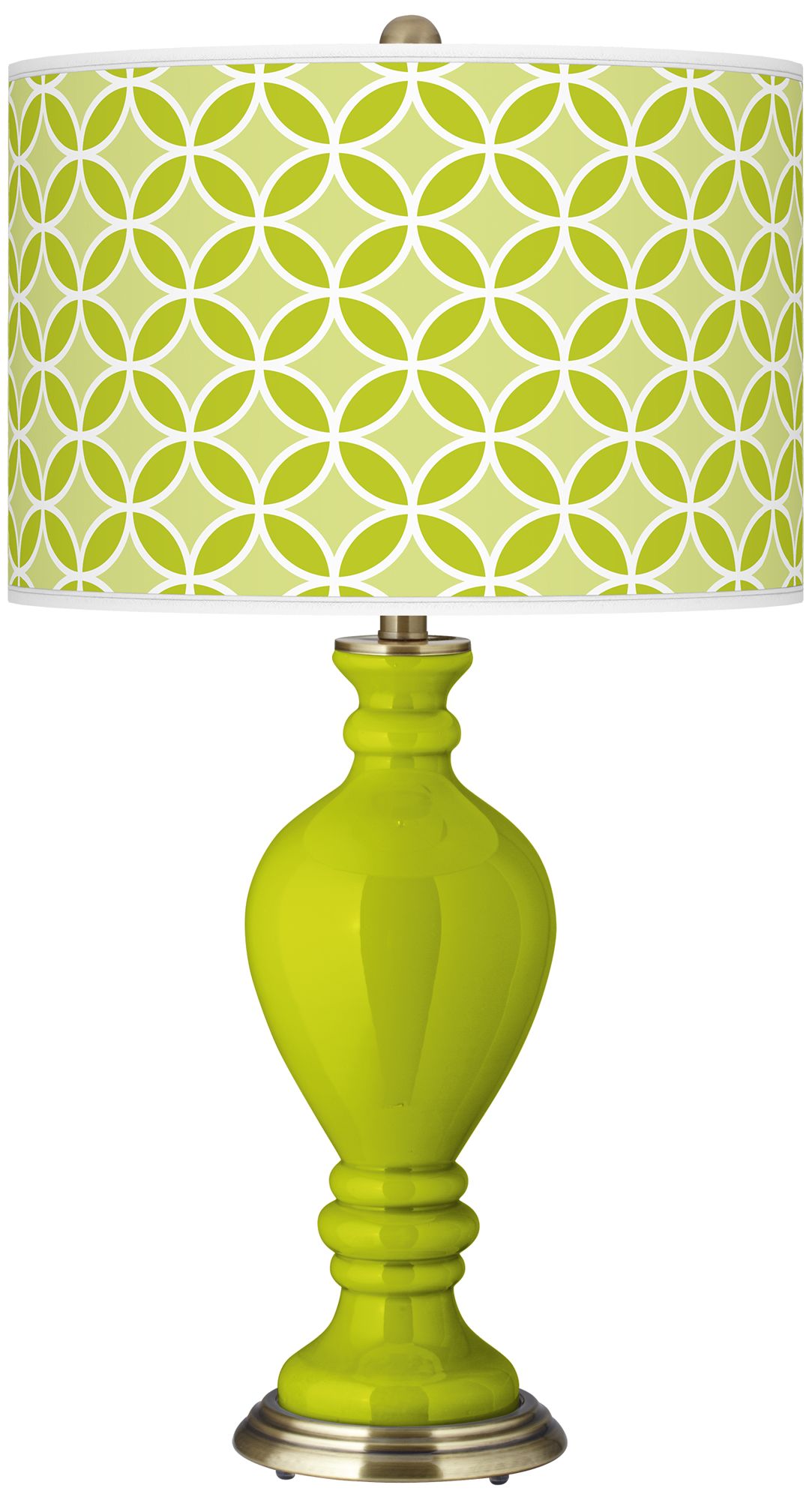 Pastel Green Circle Rings Civitia Table Lamp