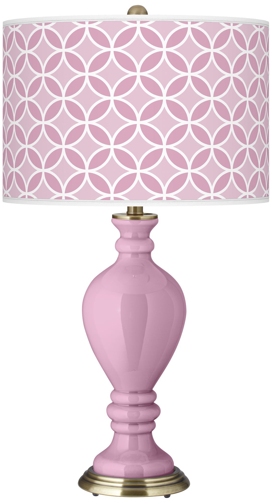 Pink Pansy Circle Rings Civitia Table Lamp