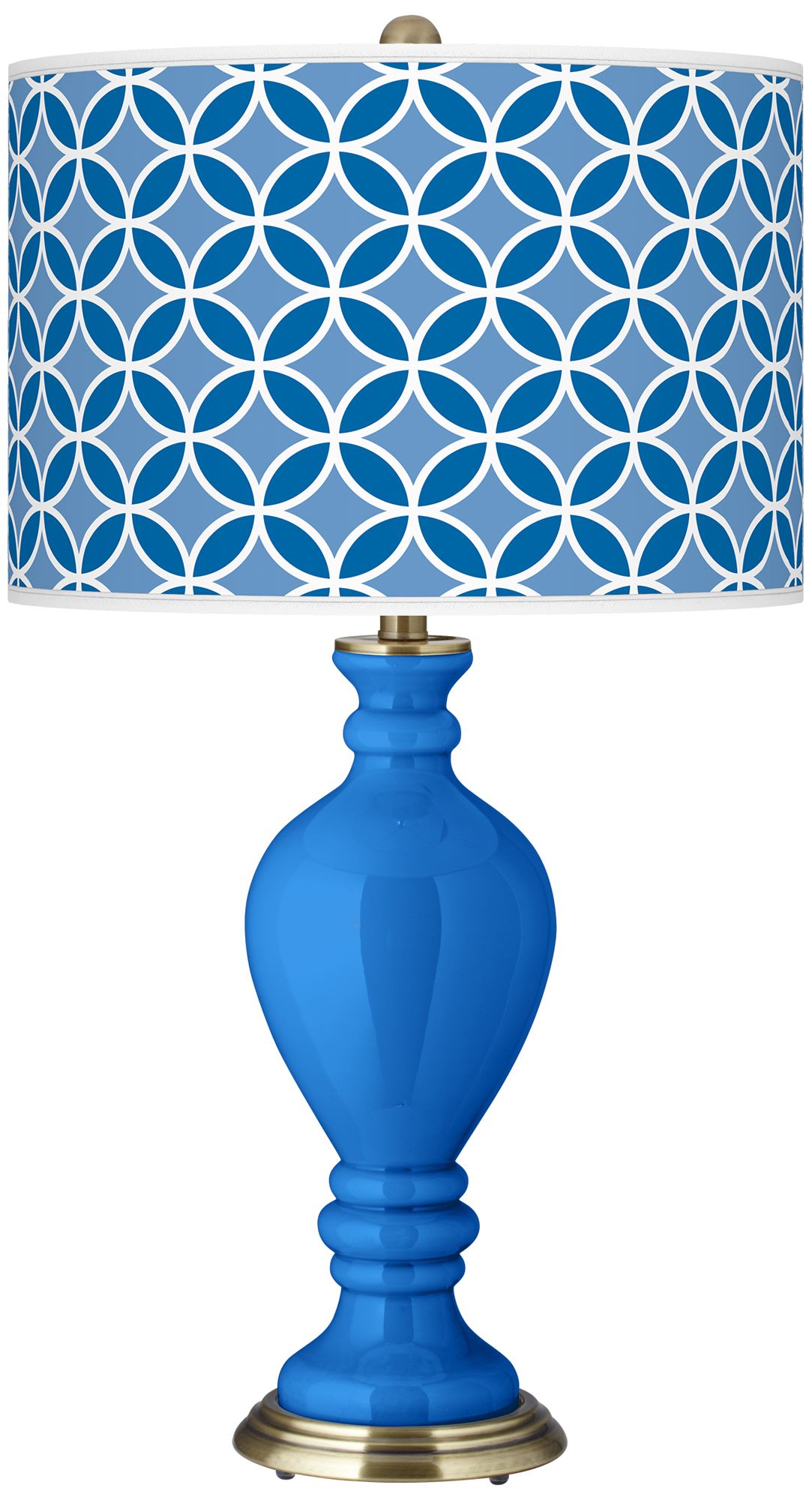 Royal Blue Circle Rings Civitia Table Lamp