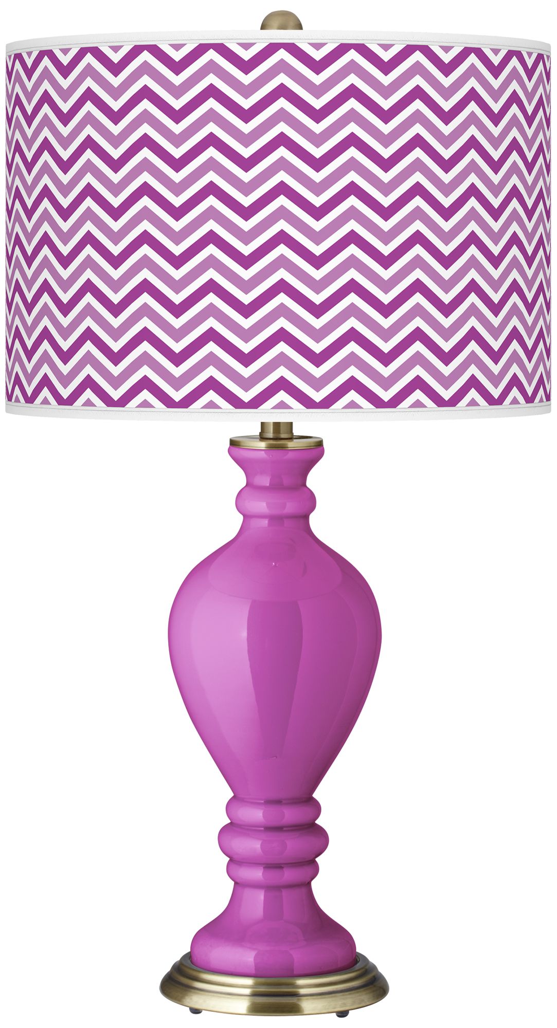 Peony Purple Narrow Zig Zag Civitia Table Lamp