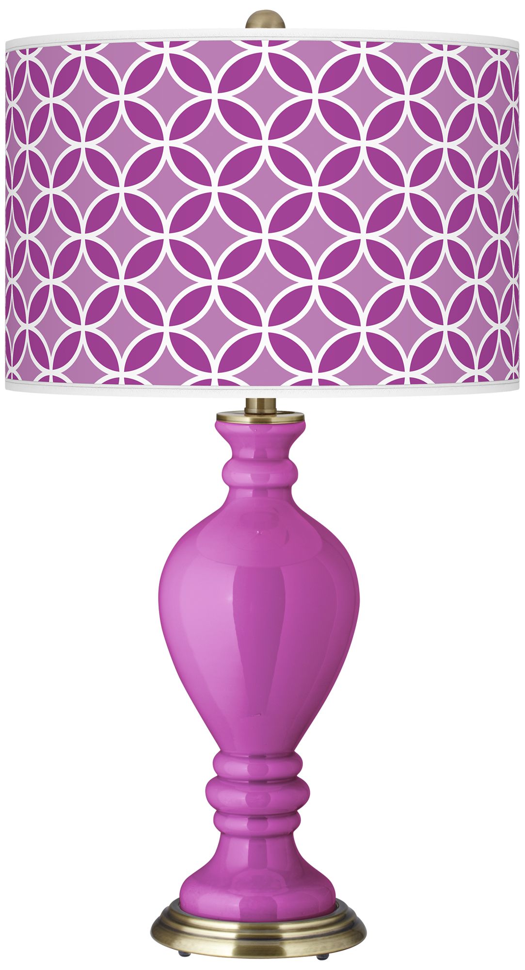 Peony Purple Circle Rings Civitia Table Lamp