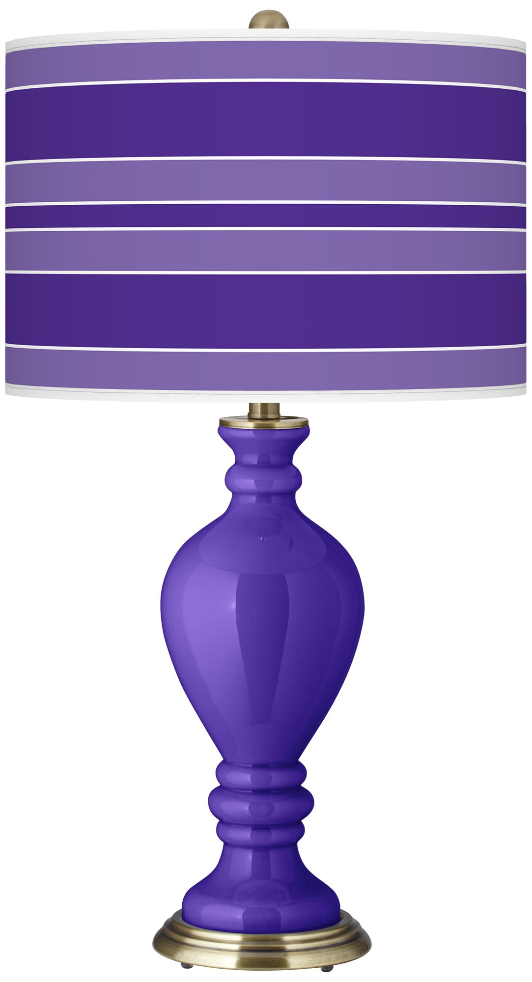 Violet Bold Stripe Civitia Table Lamp