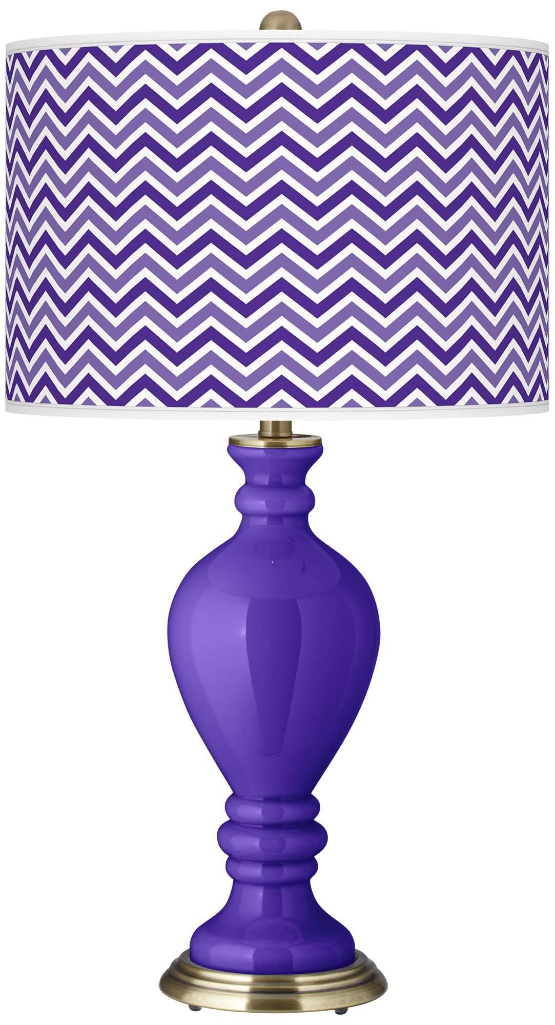 Violet Narrow Zig Zag Civitia Table Lamp