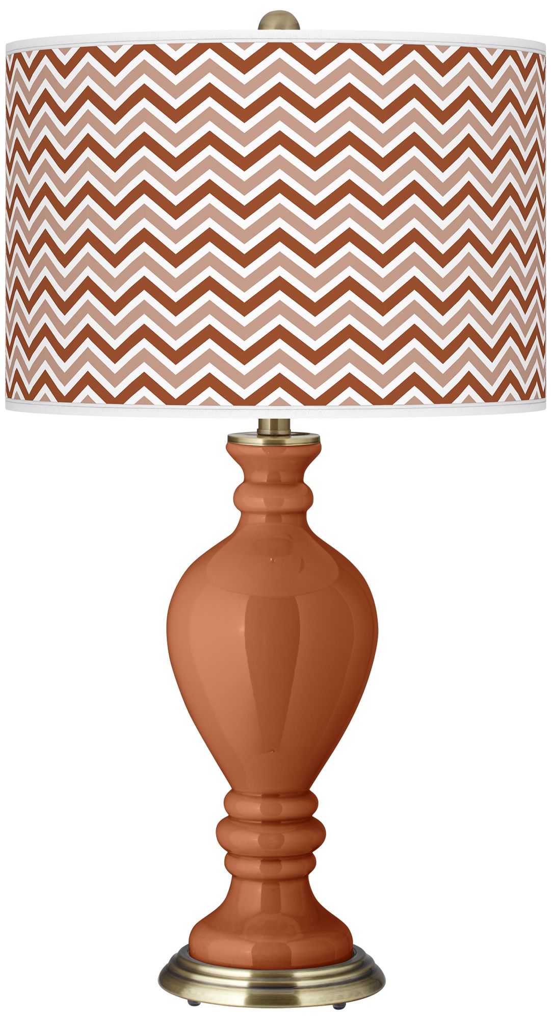 Fawn Brown Narrow Zig Zag Civitia Table Lamp