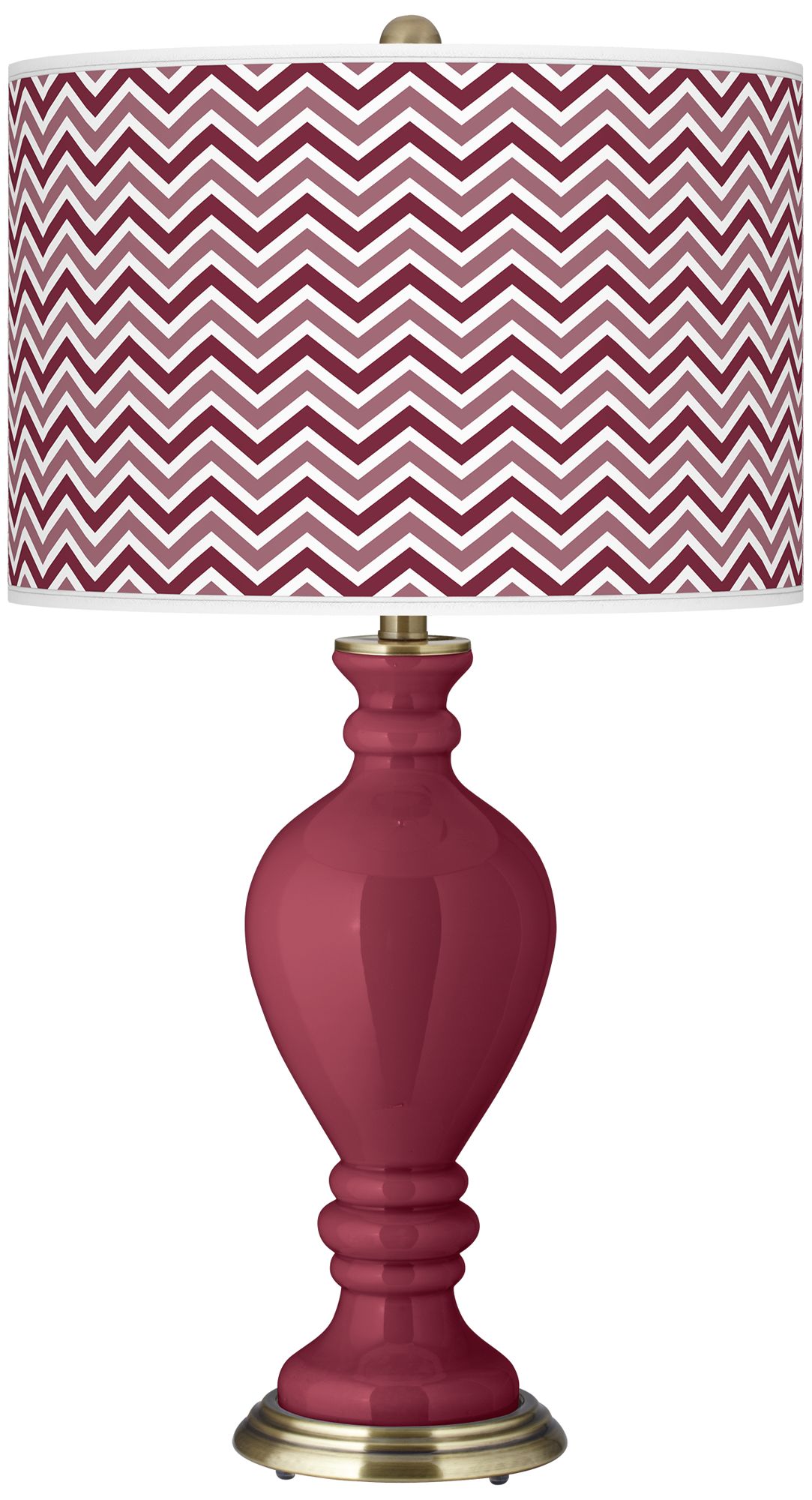 Dark Plum Narrow Zig Zag Civitia Table Lamp