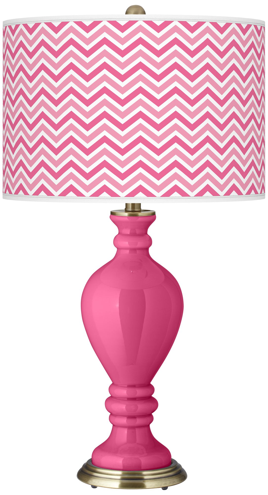 Blossom Pink Narrow Zig Zag Civitia Table Lamp