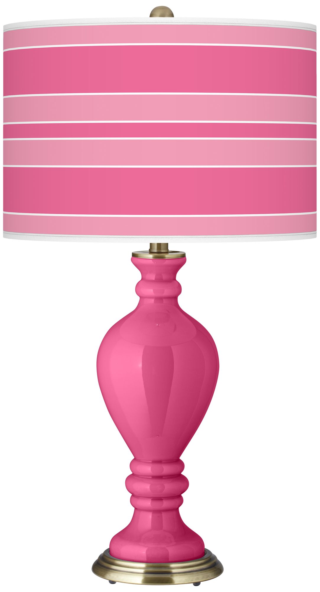 Blossom Pink Bold Stripe Civitia Table Lamp