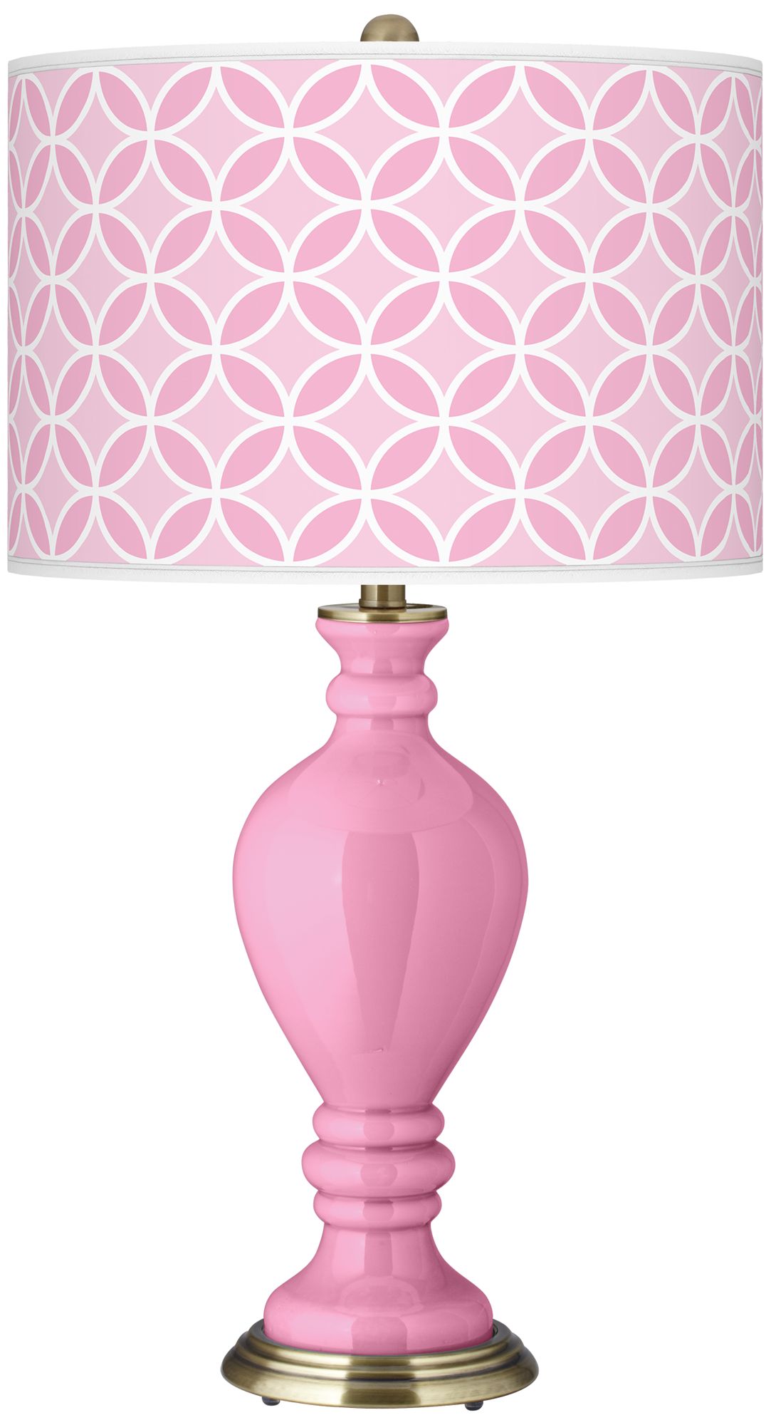 Pale Pink Circle Rings Civitia Table Lamp
