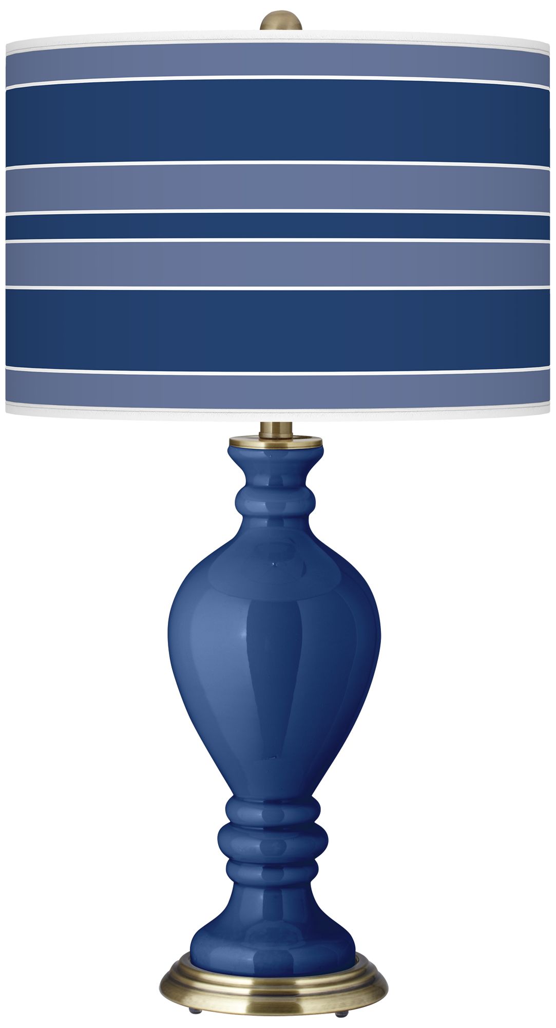 Monaco Blue Bold Stripe Civitia Table Lamp