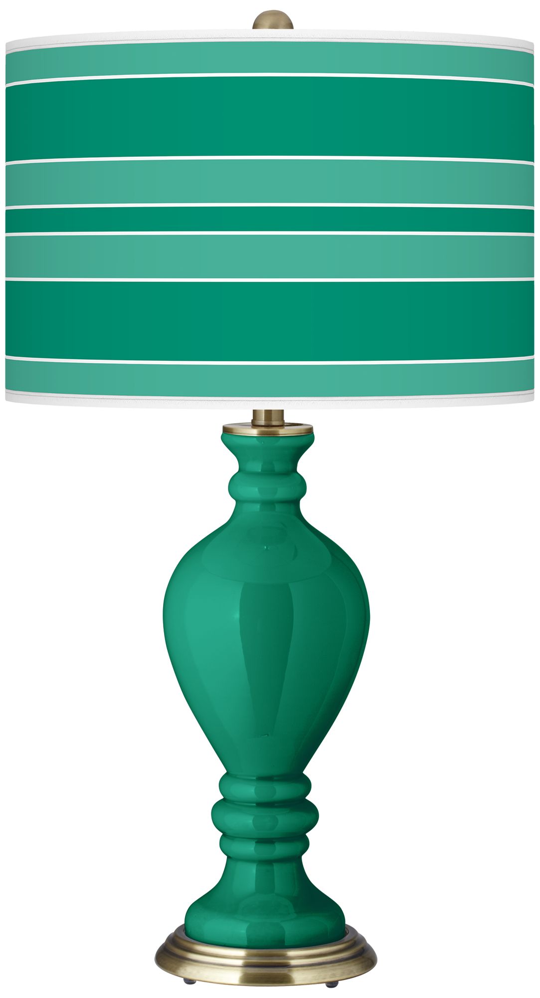 Emerald Bold Stripe Civitia Table Lamp