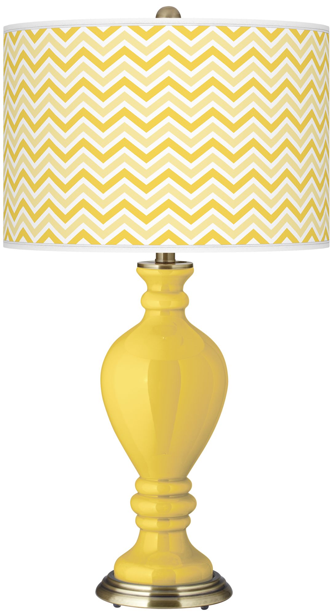 Lemon Zest Narrow Zig Zag Civitia Table Lamp