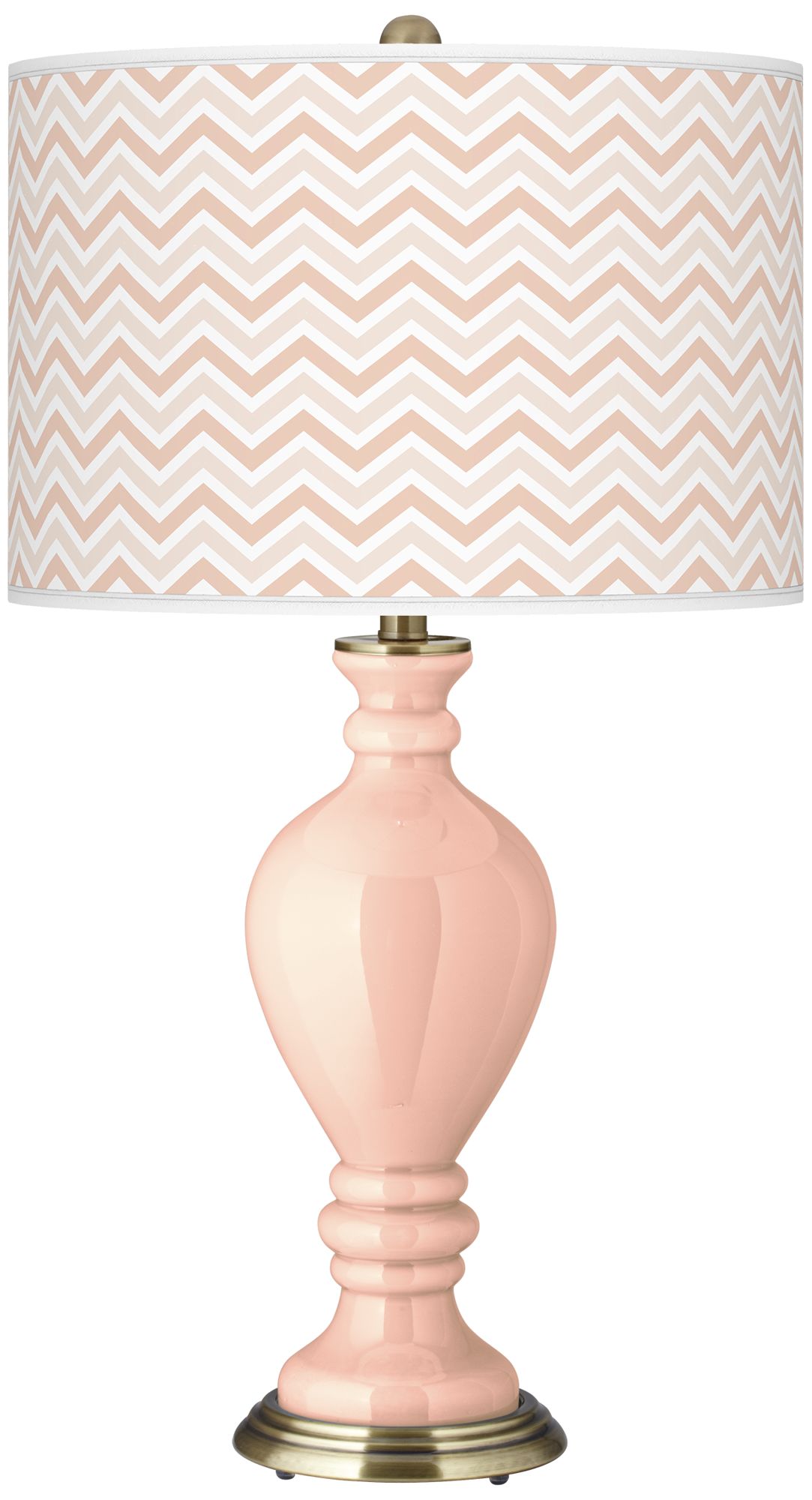 Linen Narrow Zig Zag Civitia Table Lamp