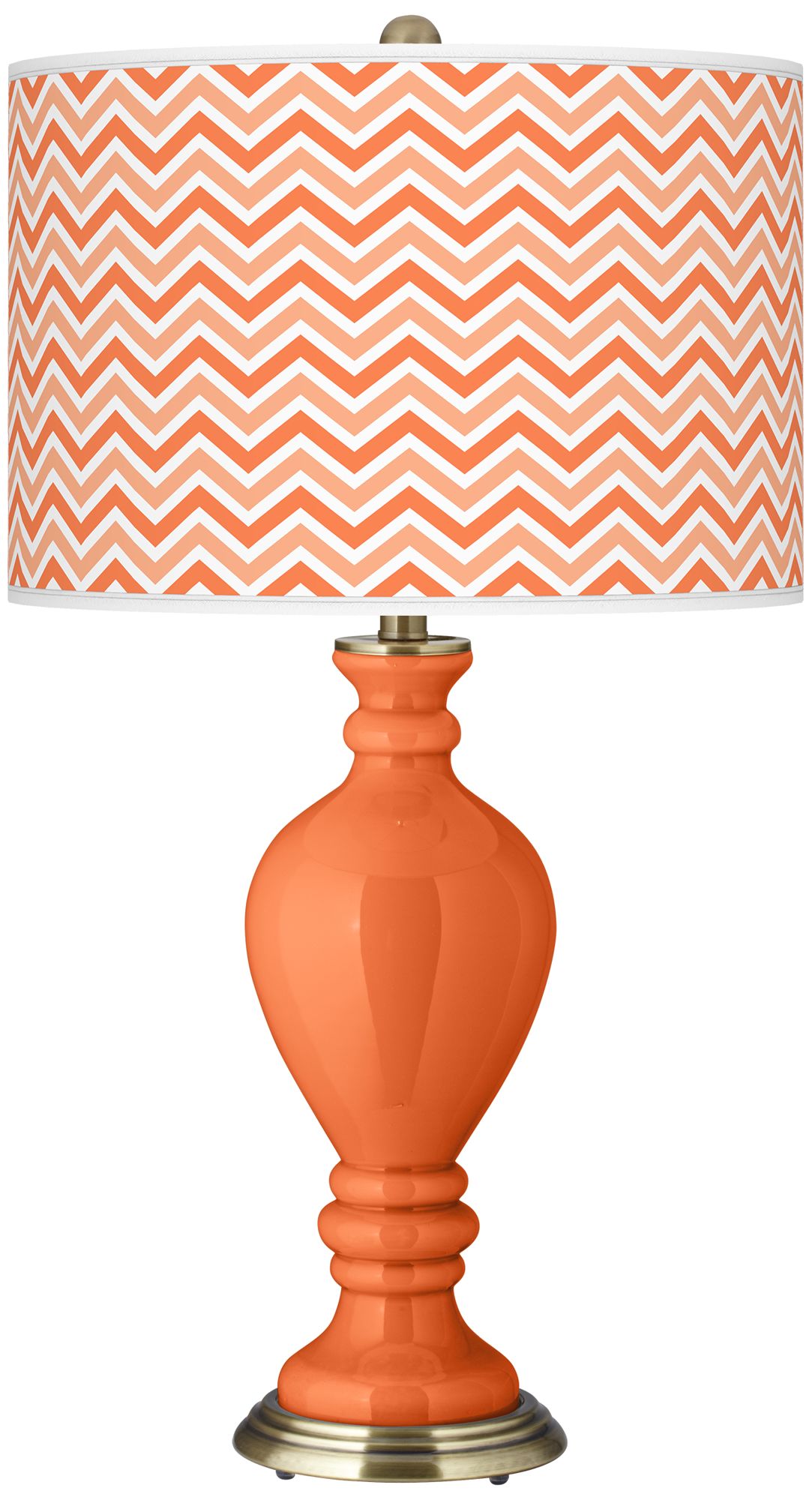 Nectarine Narrow Zig Zag Civitia Table Lamp