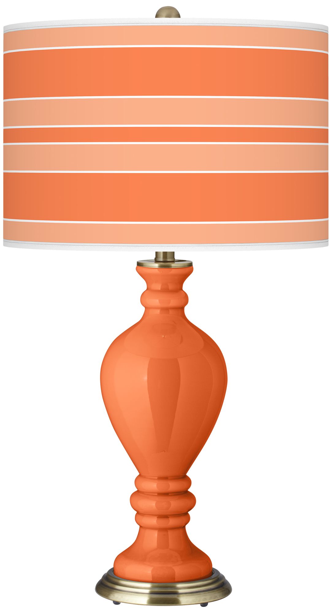Nectarine Bold Stripe Civitia Table Lamp