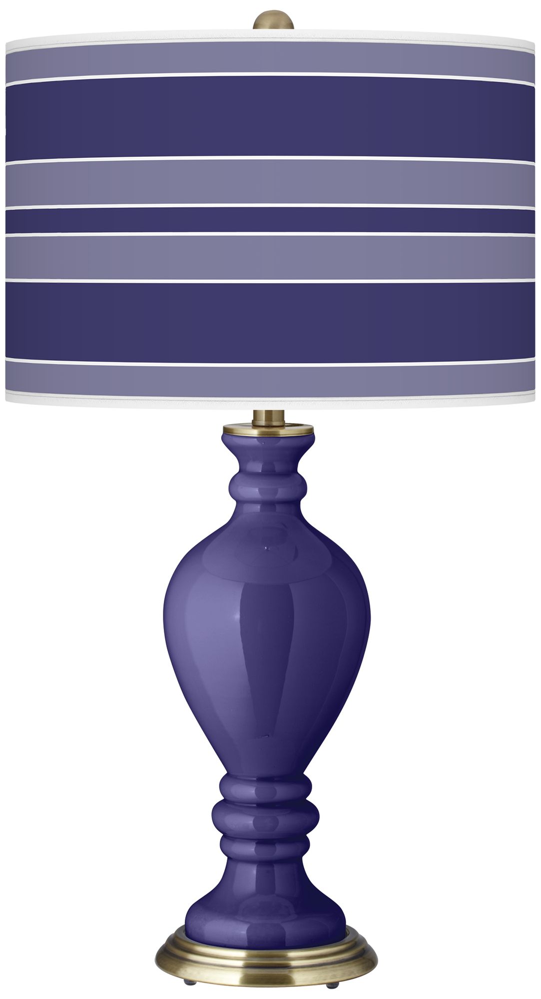 Valiant Violet Bold Stripe Civitia Table Lamp