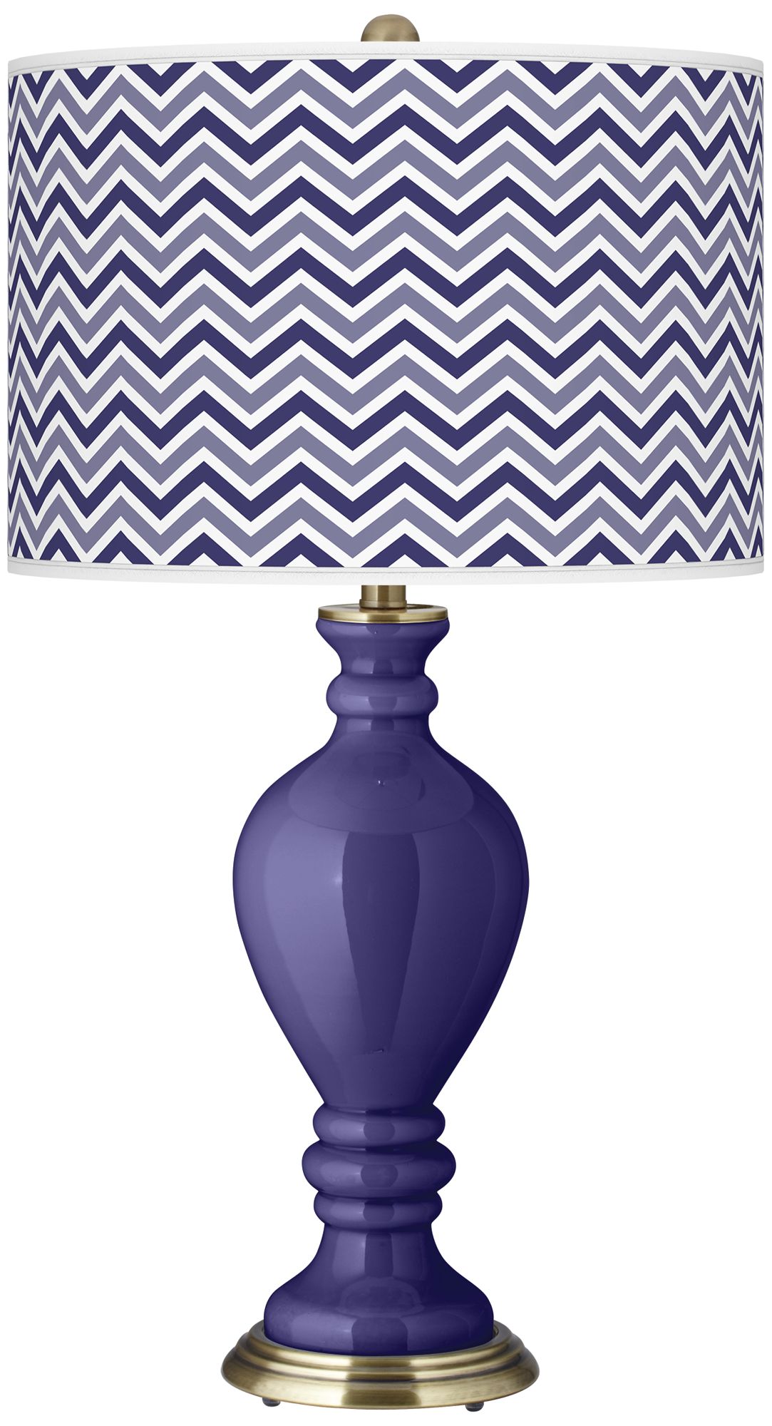 Valiant Violet Narrow Zig Zag Civitia Table Lamp