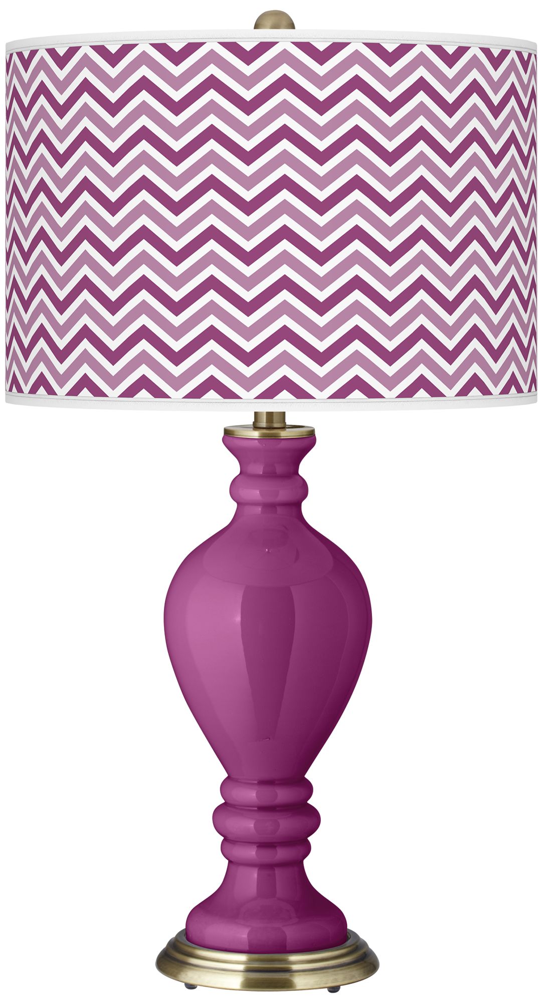 Verve Violet Narrow Zig Zag Civitia Table Lamp