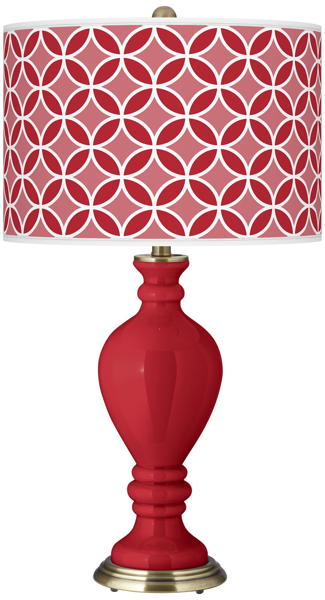Ribbon Red Circle Rings Civitia Table Lamp