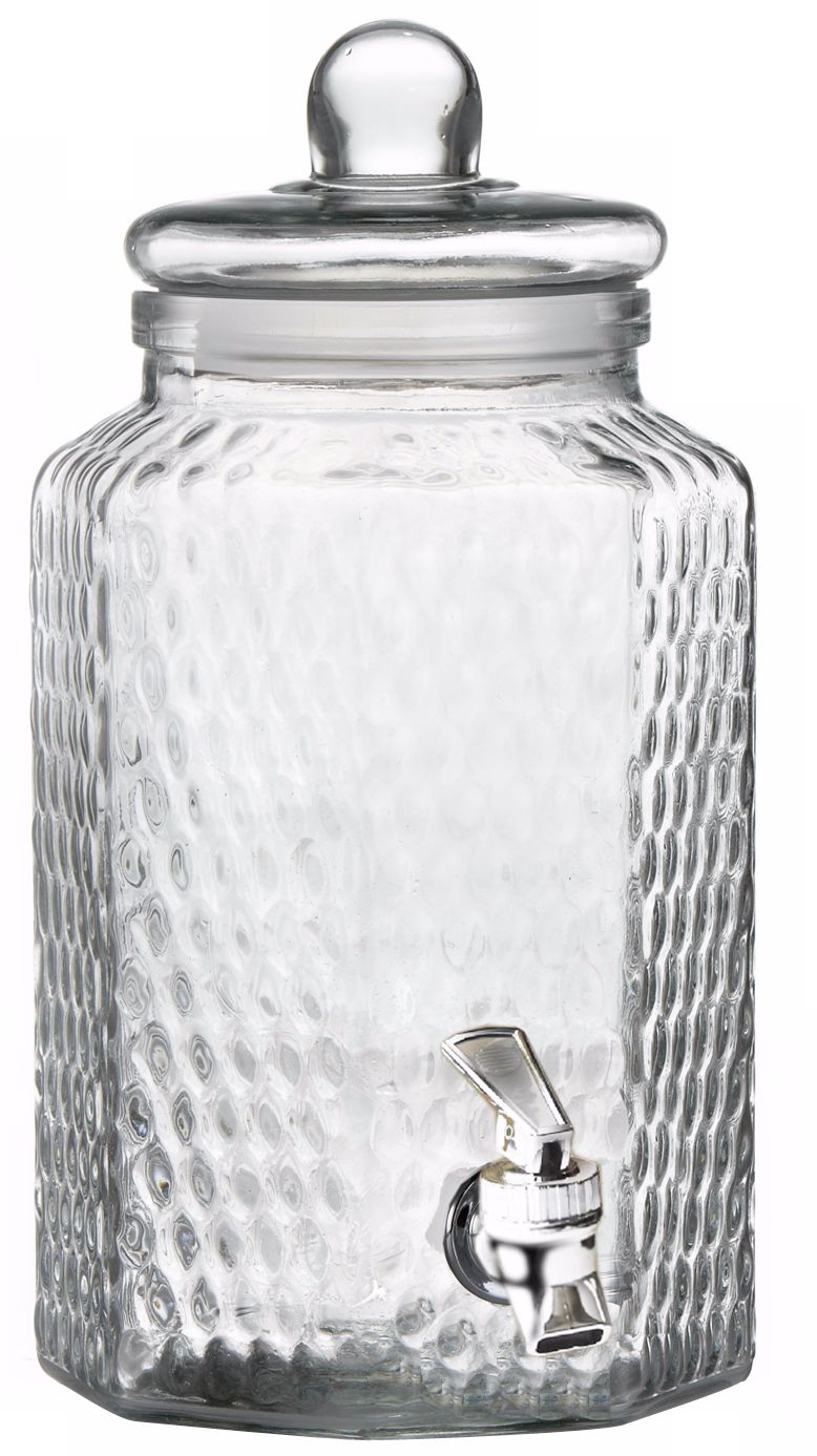 Hampton 4.2 liter Square Glass Beverage Dispenser