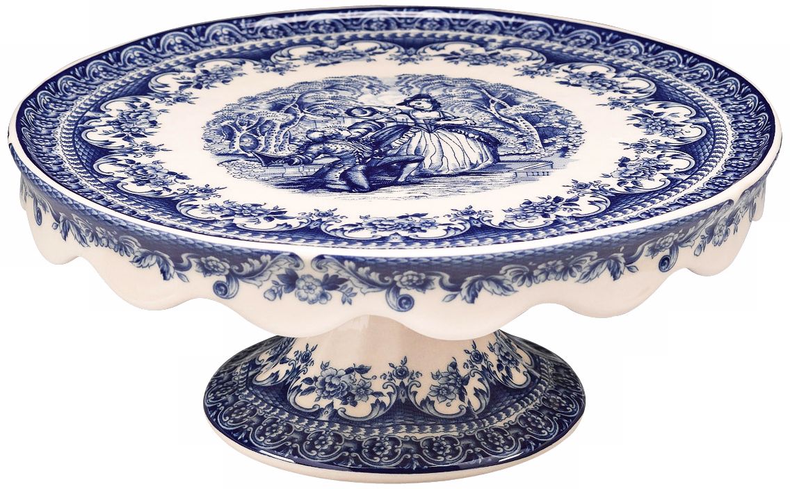 Blue Porcelain Cake Stand