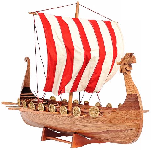 Drakkar Viking Long Boat Model