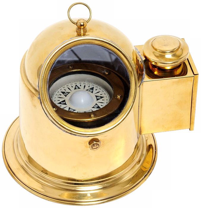 Solid Brass Binnacle Compass