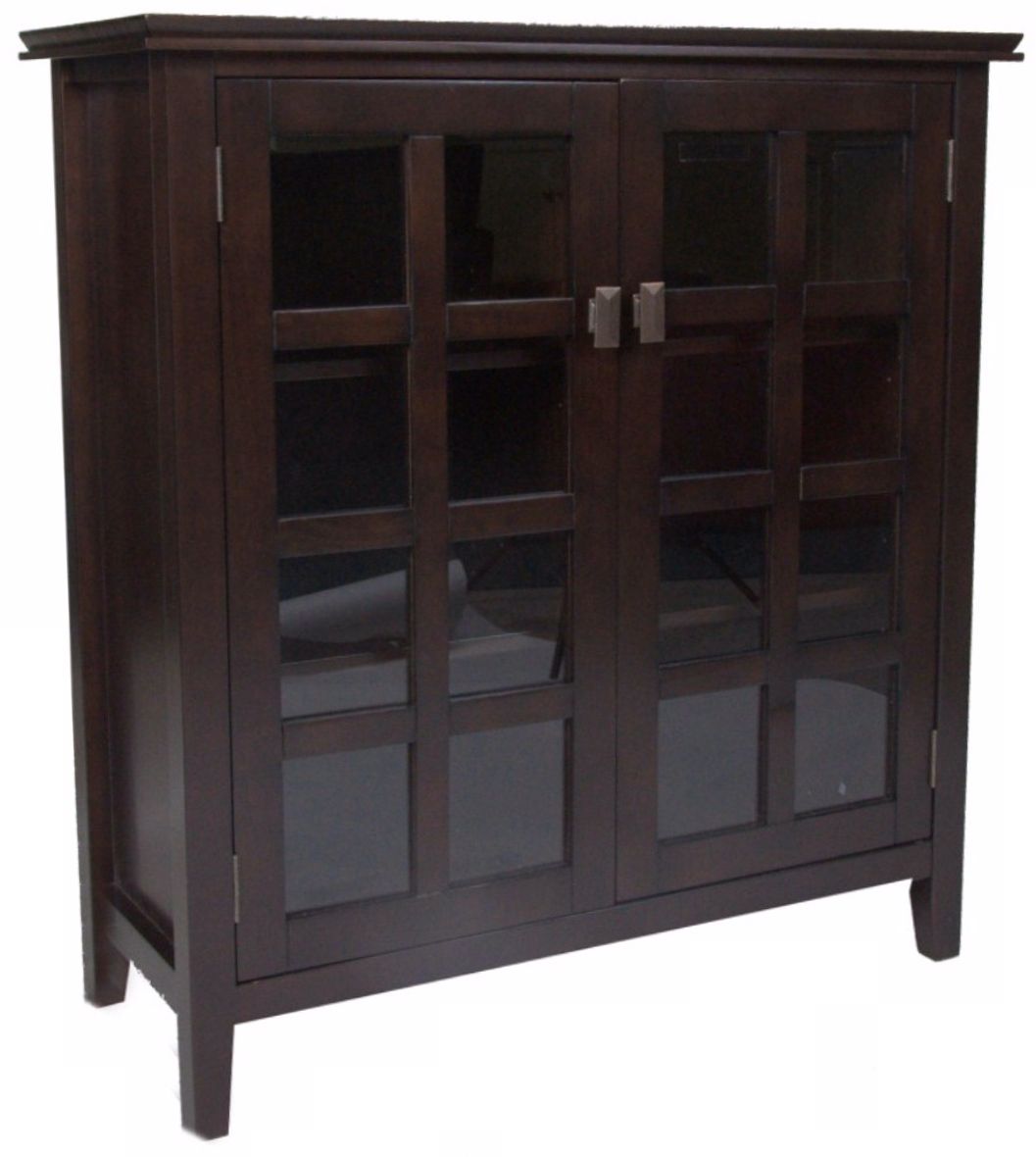 Artisan Brown Auburn Pine Wood Medium Storage Cabinet