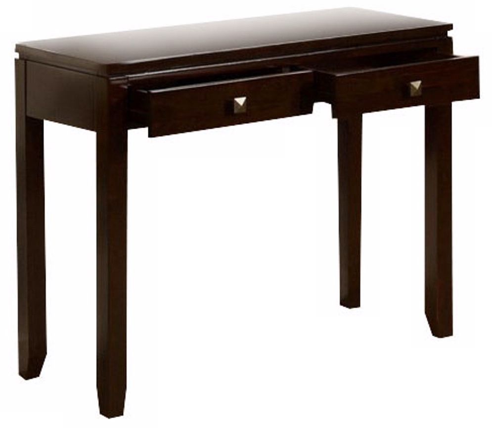 Cosmopolitan Coffee Brown Wood Console Table