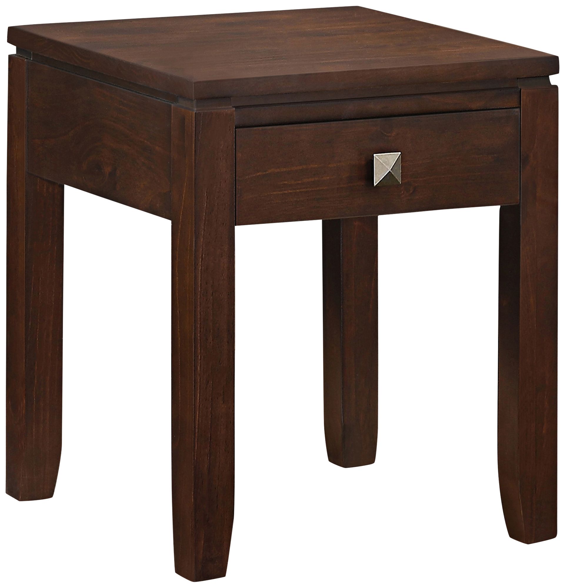 Cosmopolitan Coffee Brown Wood End Table