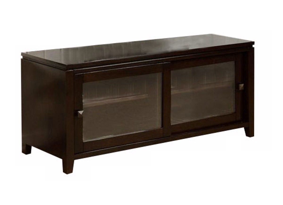 Cosmopolitan Coffee Brown Wood TV Stand