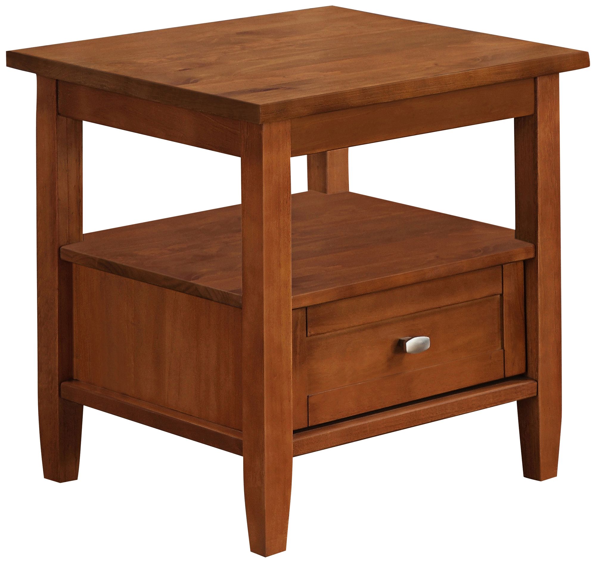 Warm Shaker Honey Brown Wood End Table