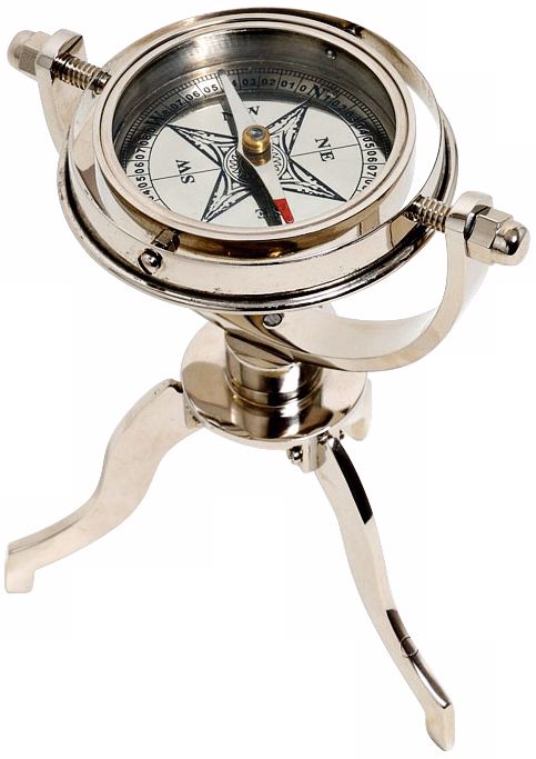 Gimbaled Compass on Tri-Stand