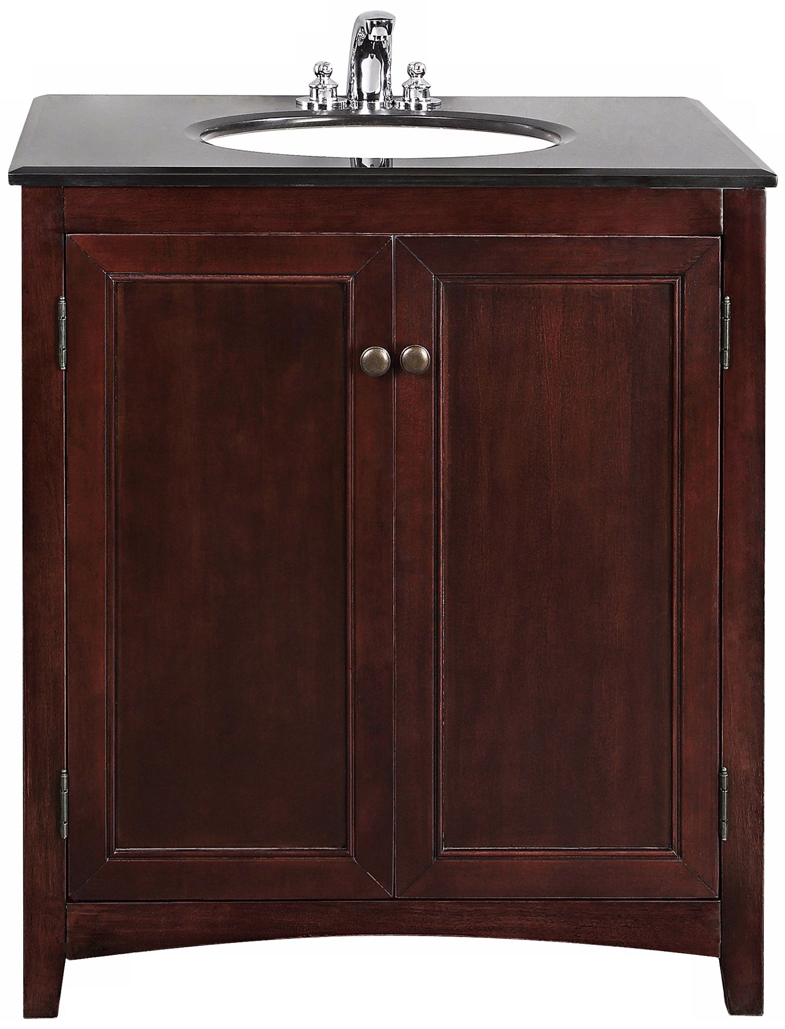 Yorkville 30" Wide Dark Brown Single Sink Vanity