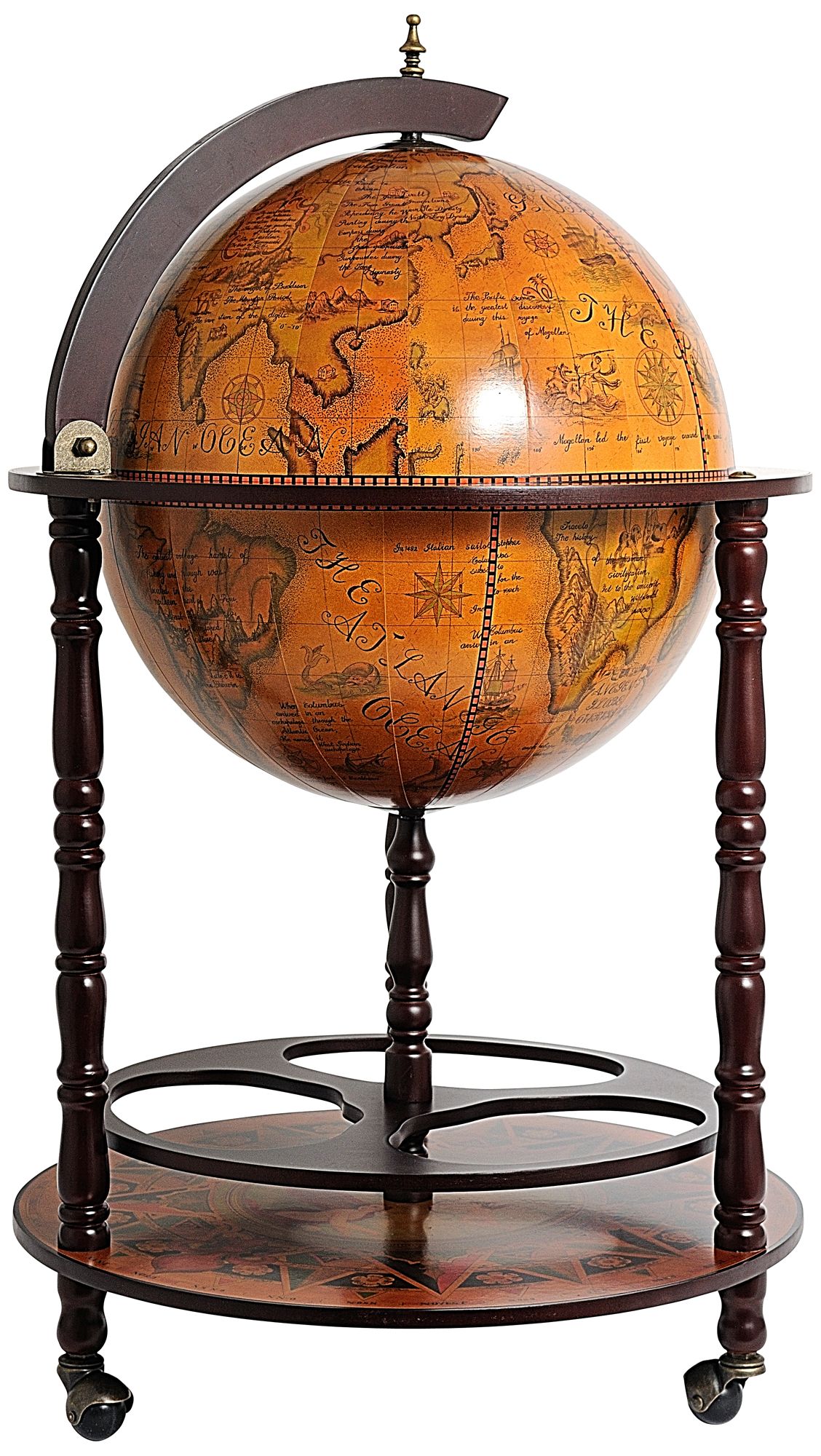 Mahogany Red Globe Drink Cabinet