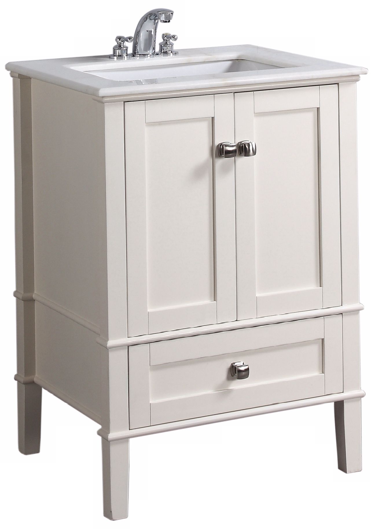 Chelsea 24" Wide Soft White Single Sink Vanity