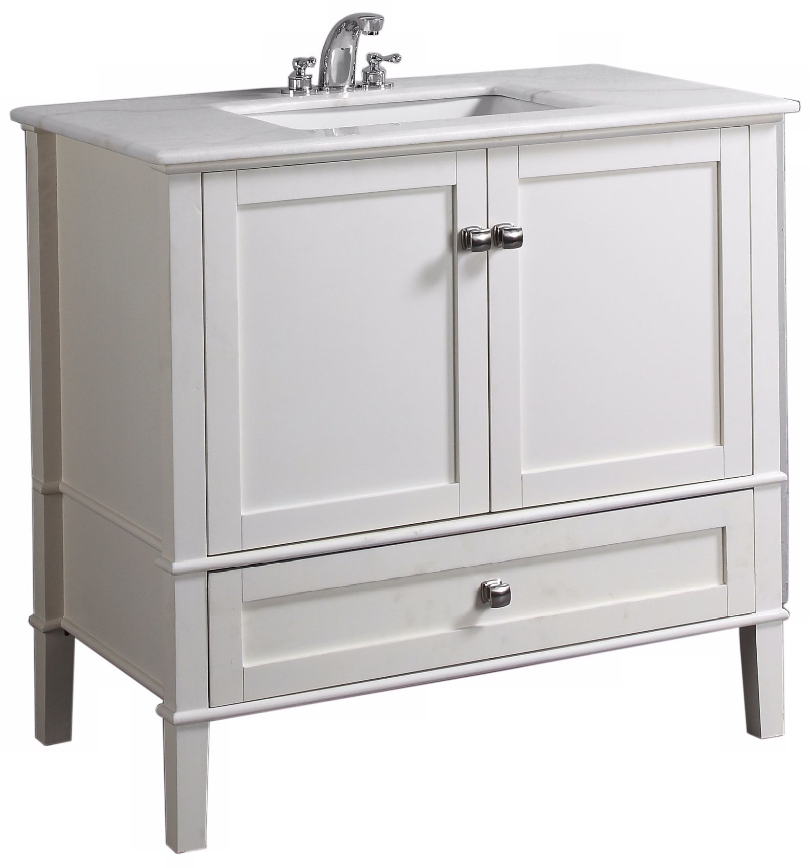 Chelsea 36" Wide Soft White Single Sink Vanity
