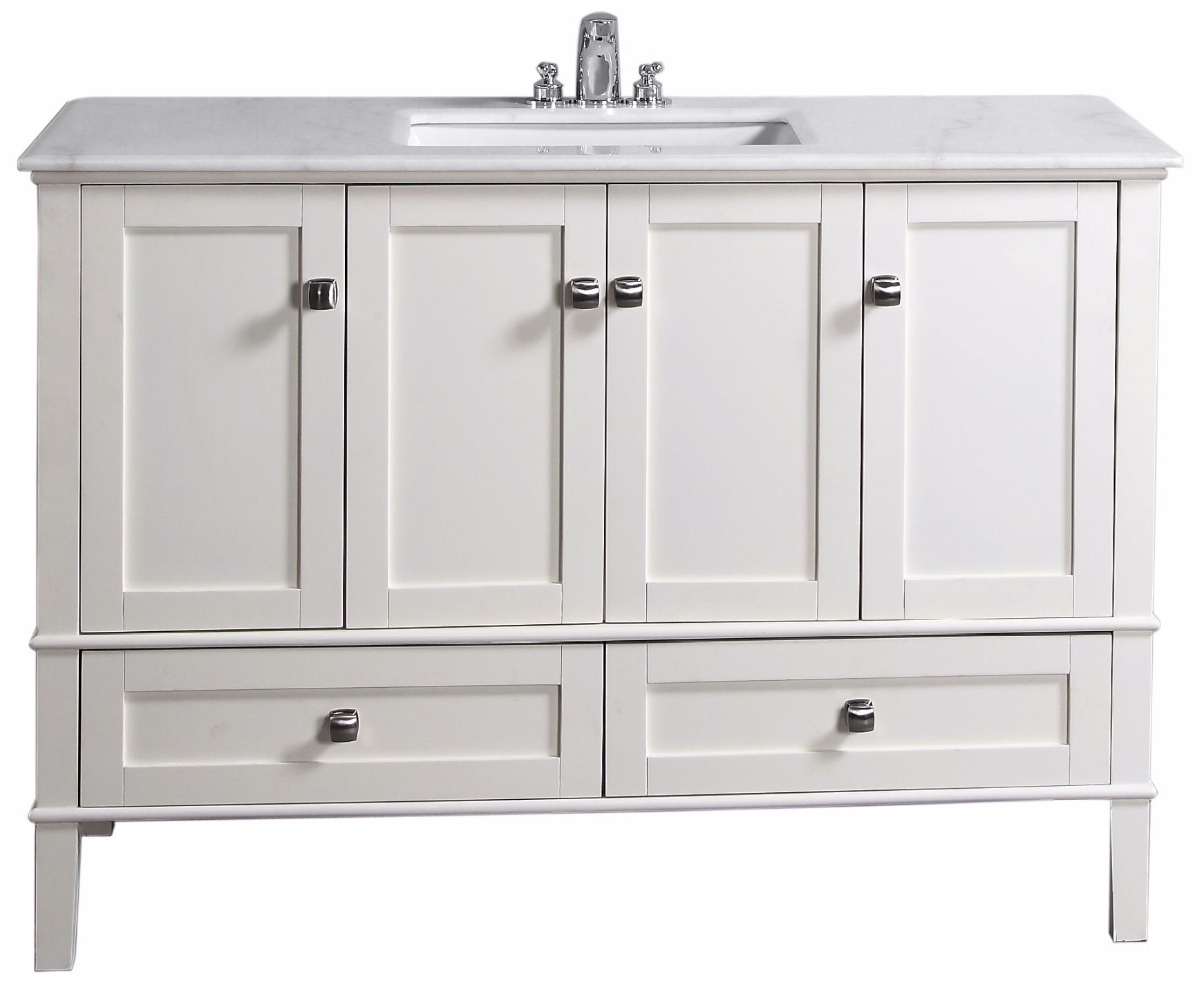 Chelsea 48" Wide Soft White Single Sink Vanity