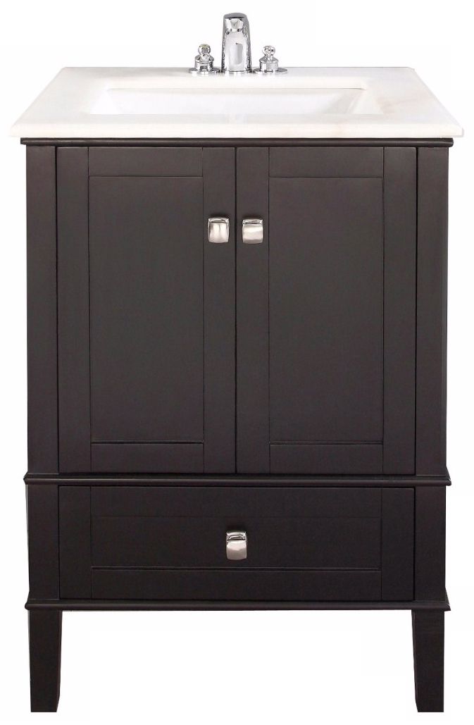 Chelsea 24" Wide Black Single Sink Vanity