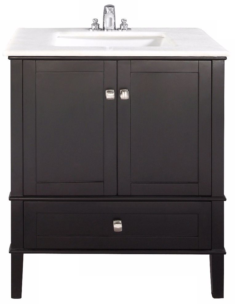 Chelsea 30" Wide Black Single Sink Vanity