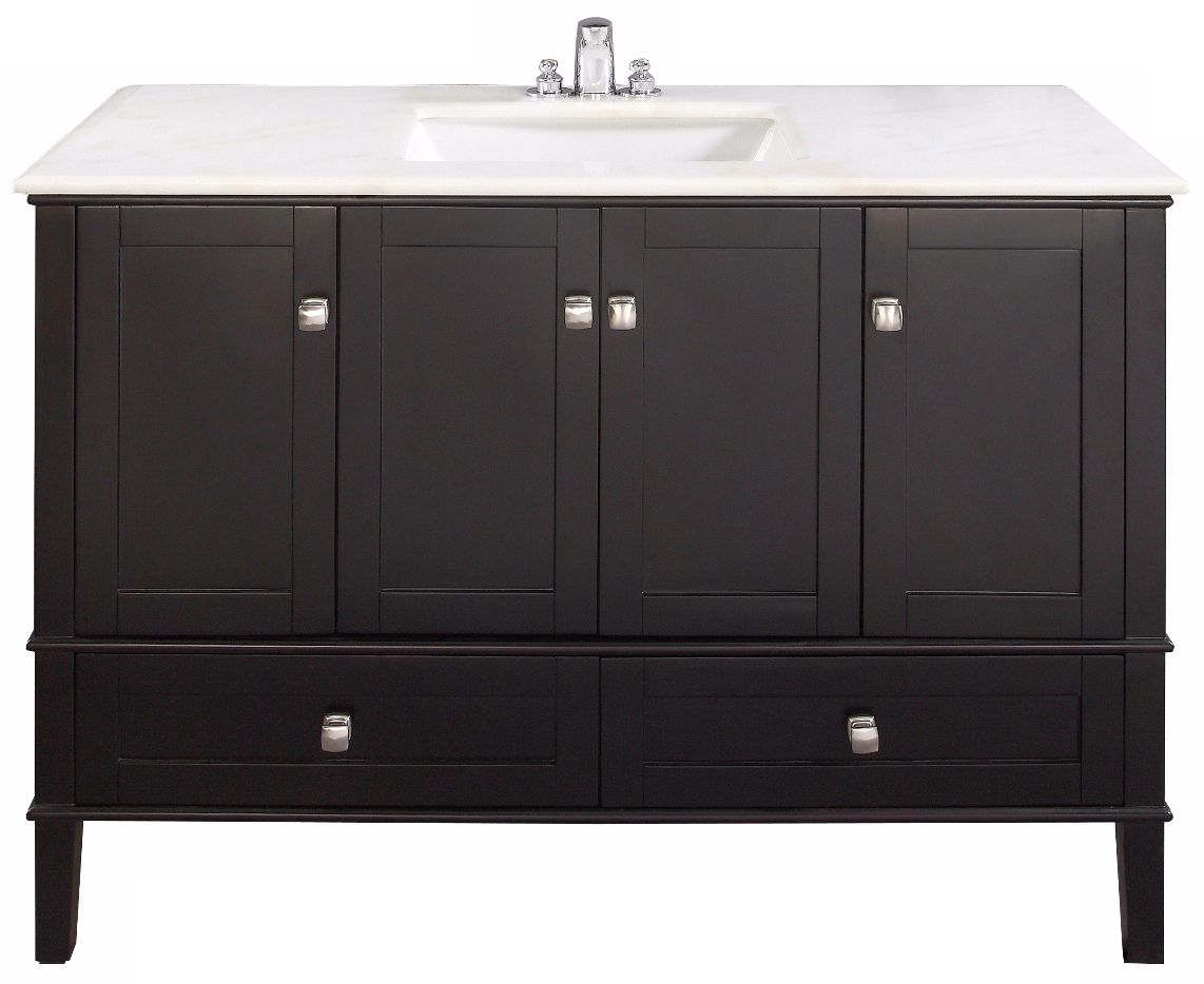 Chelsea 48" Wide Black Single Sink Vanity