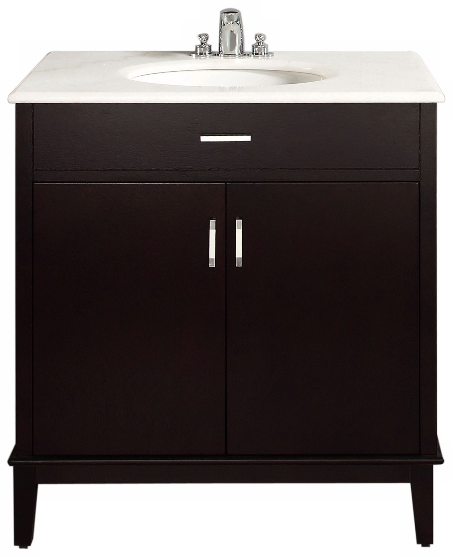 Urban Loft 30" Wide Espresso Brown Single Sink Vanity