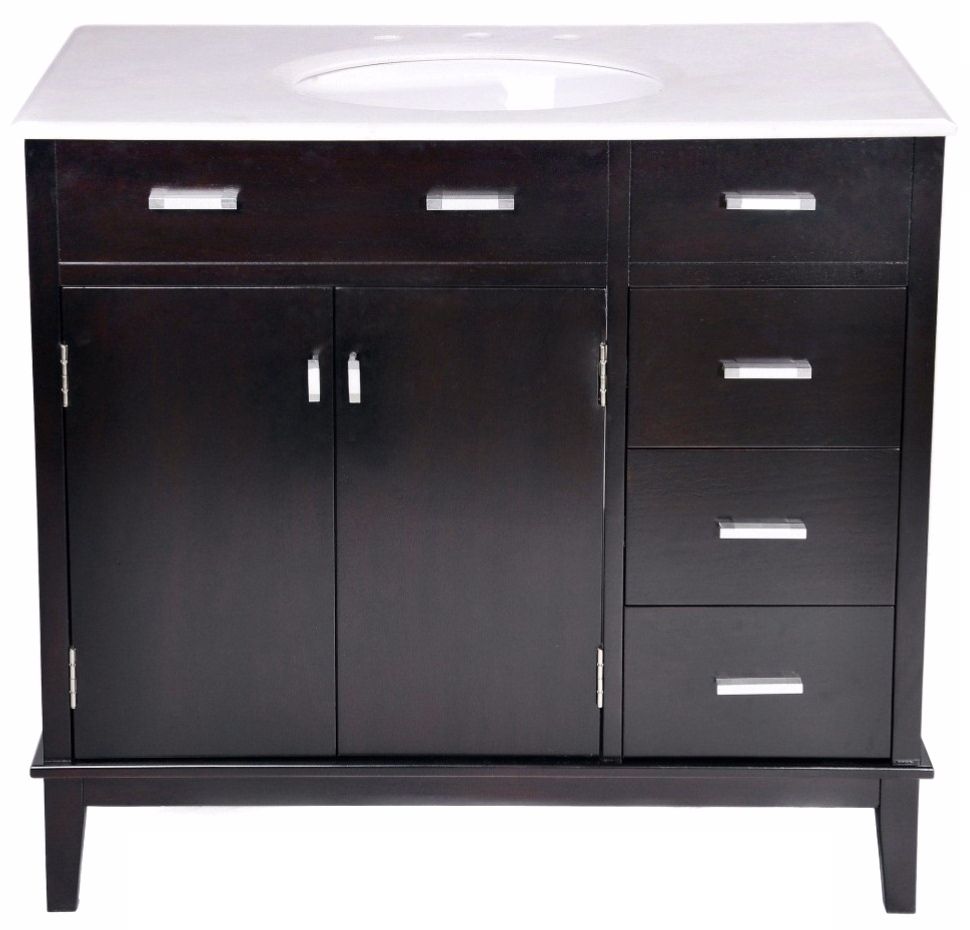 Urban Loft 36" Wide Espresso Brown Single Sink Vanity